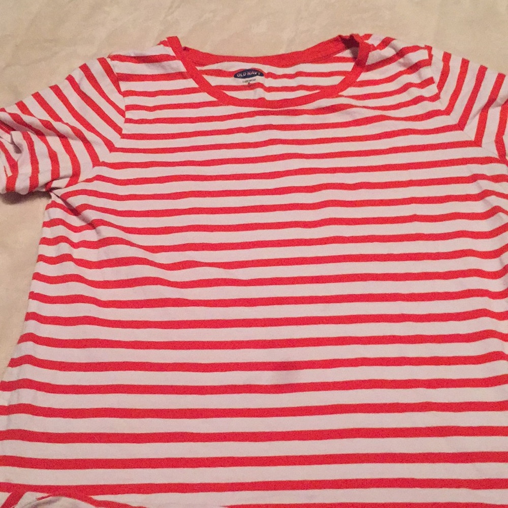 Red and white striped T-shirt